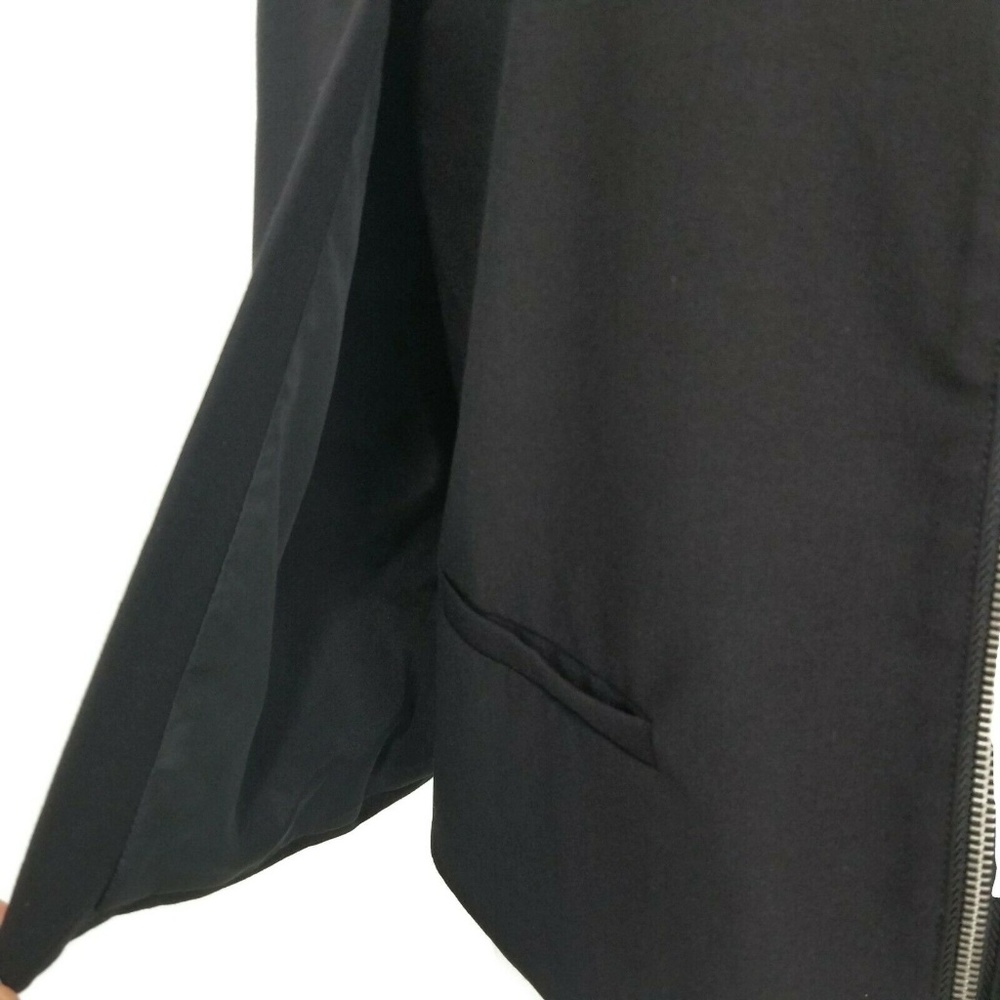 Drew S Small Cape Jacket Solid Black Full Zip Nowt - image 3